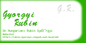 gyorgyi rubin business card